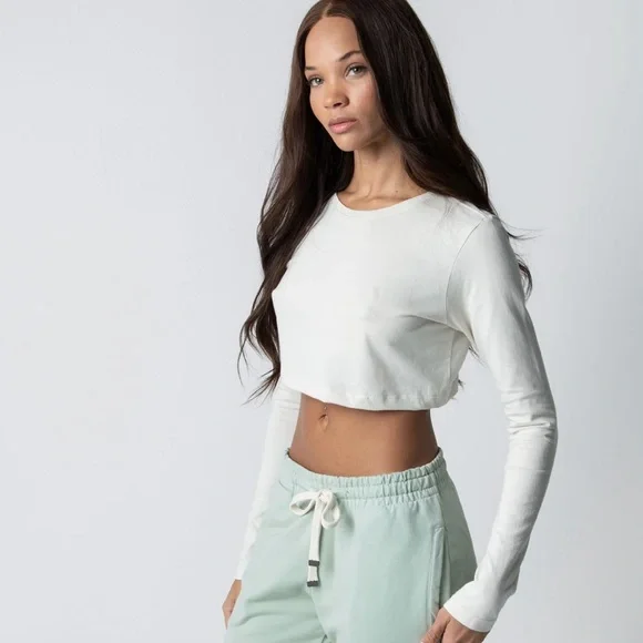 TALENTLESS BONE Long Sleeve Crop Top | Sz: M - Picture 3 of 6